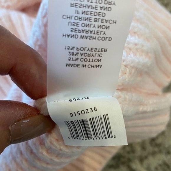 Vince Camuto Cable Stitch Elbow-Sleeve Mock Neck Drop Shoulder Knit Sweater NWT - Picture 9 of 9